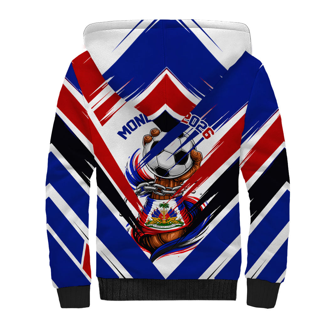 Haiti World Football Mondyal 2026 Sherpa Hoodie Pride Ayiti Caribbean Culture Patriotic Crest