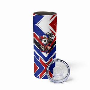 Haiti World Football Mondyal 2026 Skinny Tumbler Pride Ayiti Caribbean Culture Patriotic Crest