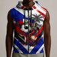Haiti World Football Mondyal 2026 Sleeveless Zip Hoodie Pride Ayiti Caribbean Culture Patriotic Crest