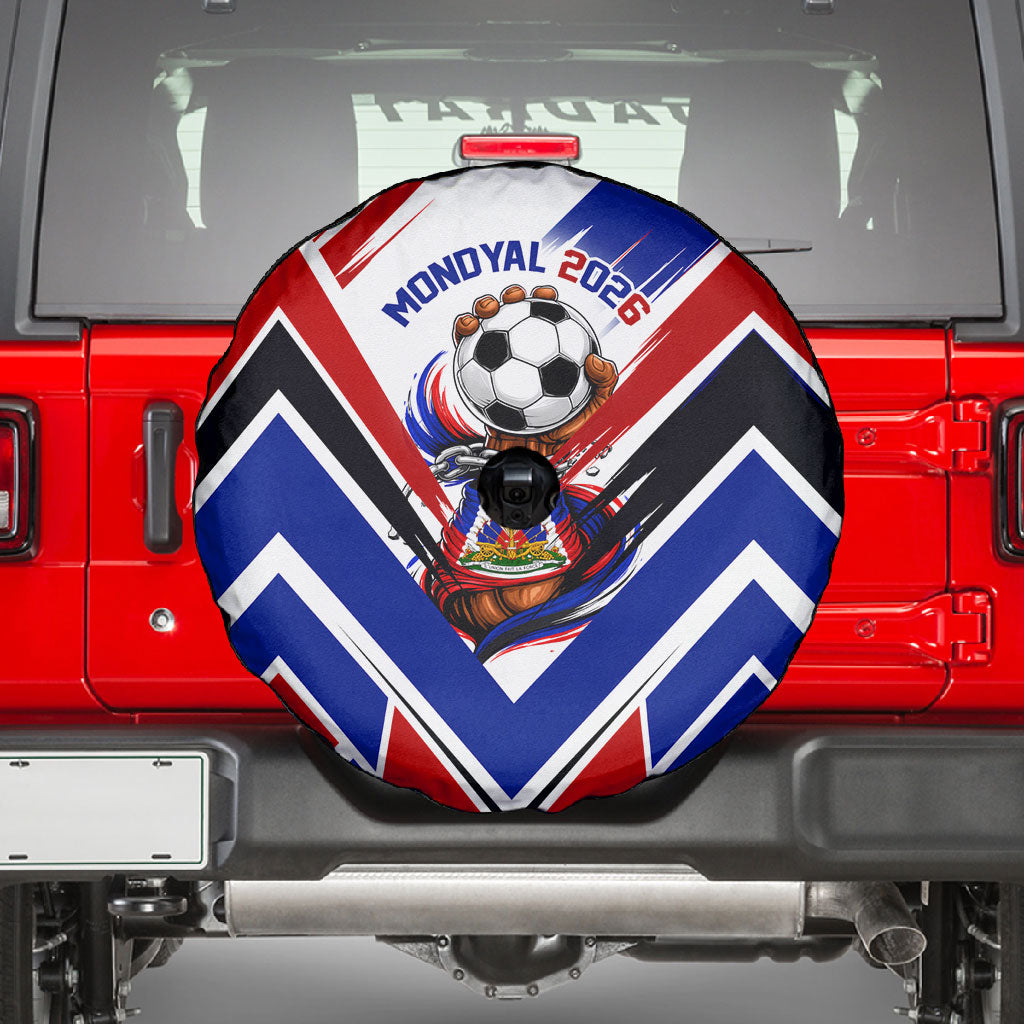 Haiti World Football Mondyal 2026 Spare Tire Cover Pride Ayiti Caribbean Culture Patriotic Crest