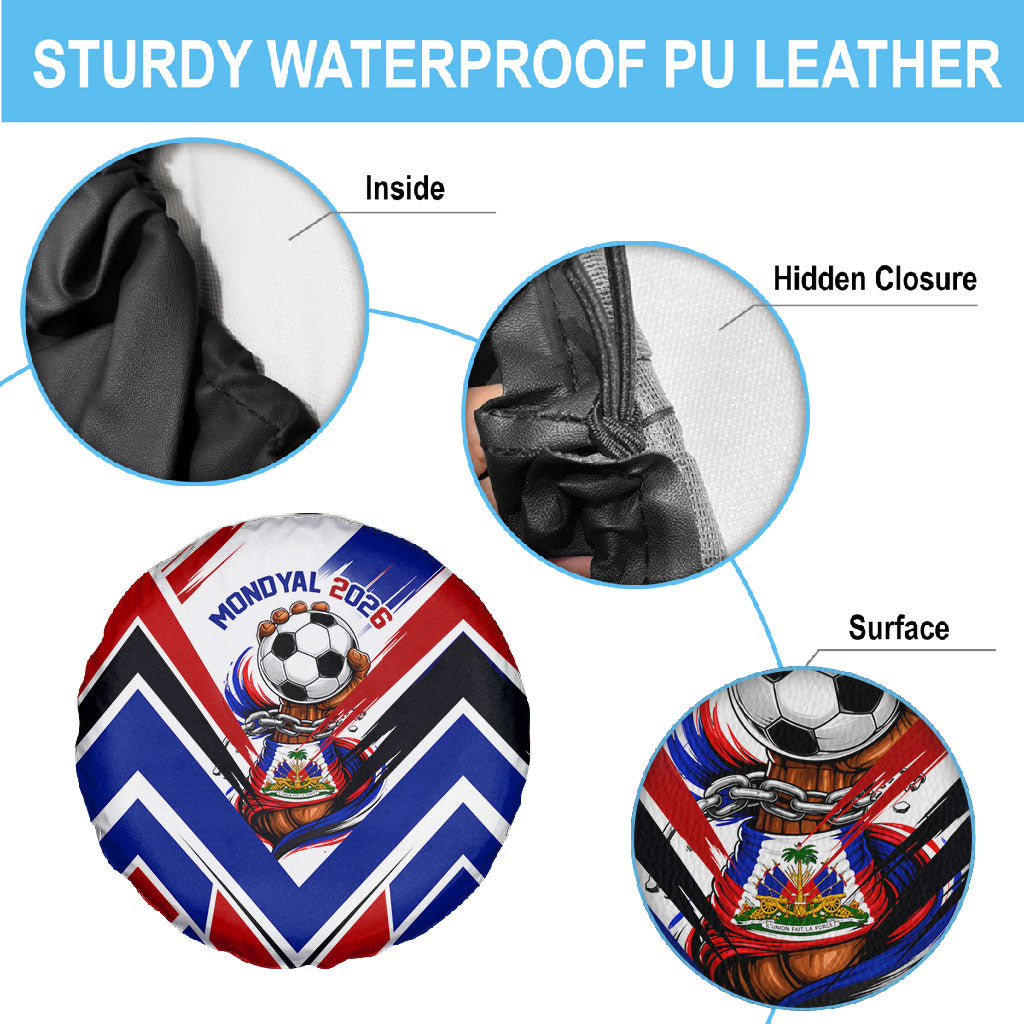 Haiti World Football Mondyal 2026 Spare Tire Cover Pride Ayiti Caribbean Culture Patriotic Crest