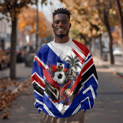 Haiti World Football Mondyal 2026 Sweatshirt Pride Ayiti Caribbean Culture Patriotic Crest