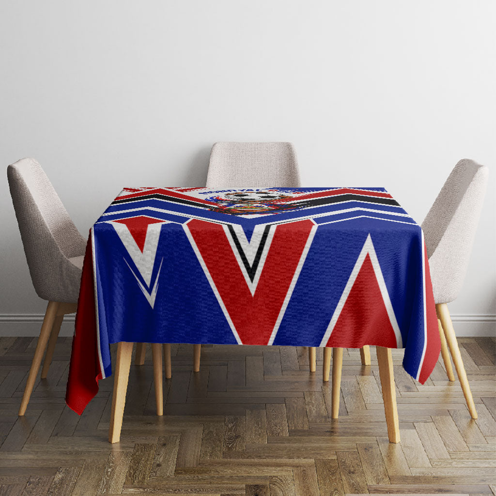 Haiti World Football Mondyal 2026 Tablecloth Pride Ayiti Caribbean Culture Patriotic Crest