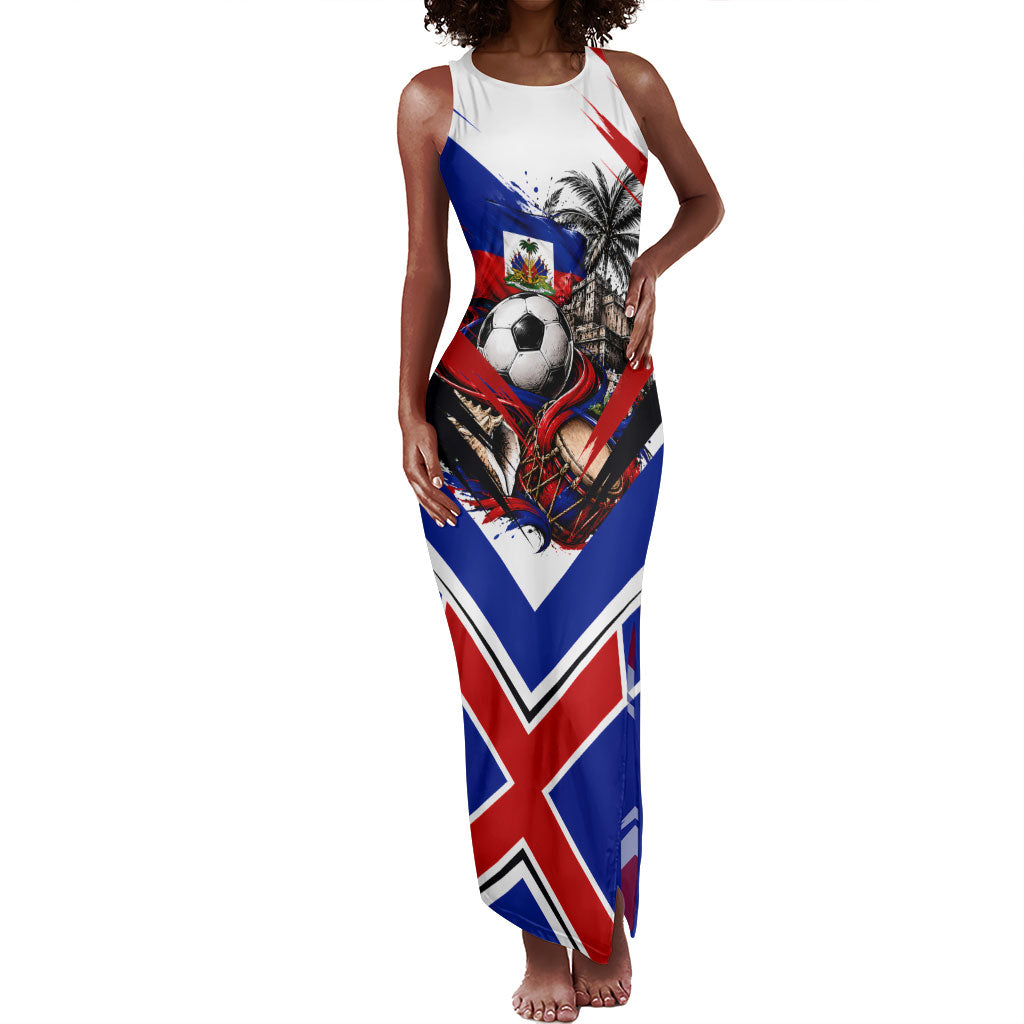 Haiti World Football Mondyal 2026 Tank Maxi Dress Pride Ayiti Caribbean Culture Patriotic Crest