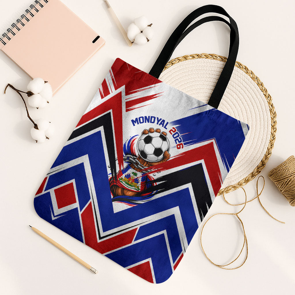 Haiti World Football Mondyal 2026 Tote Bag Pride Ayiti Caribbean Culture Patriotic Crest