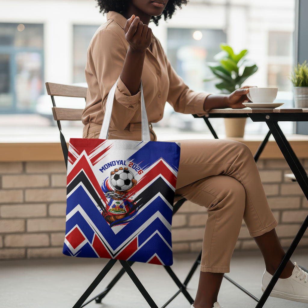 Haiti World Football Mondyal 2026 Tote Bag Pride Ayiti Caribbean Culture Patriotic Crest