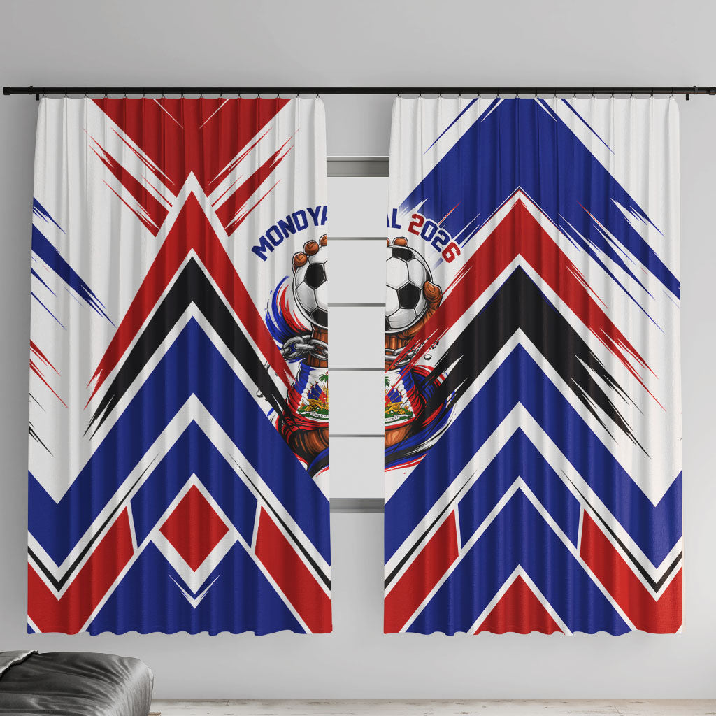 Haiti World Football Mondyal 2026 Window Curtain Pride Ayiti Caribbean Culture Patriotic Crest