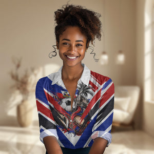 Haiti World Football Mondyal 2026 Women Casual Shirt Pride Ayiti Caribbean Culture Patriotic Crest