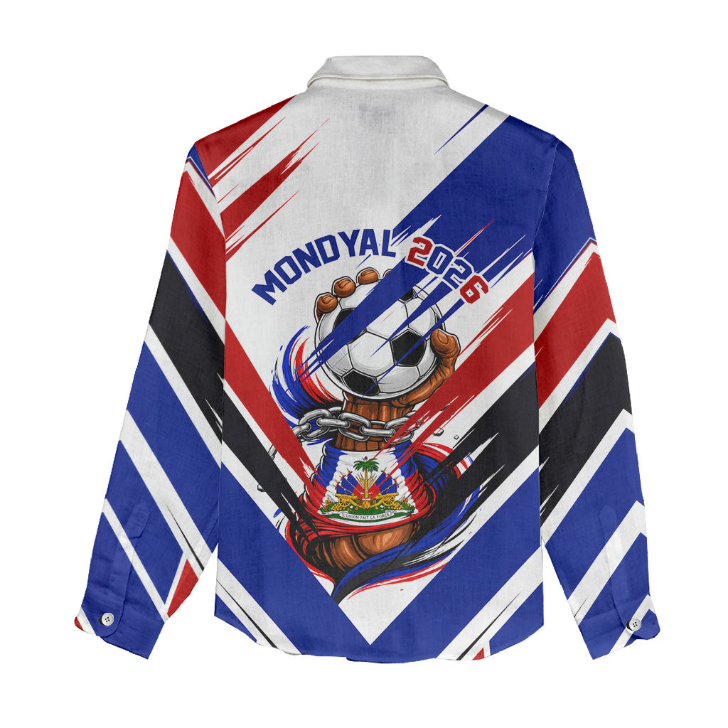 Haiti World Football Mondyal 2026 Women Casual Shirt Pride Ayiti Caribbean Culture Patriotic Crest