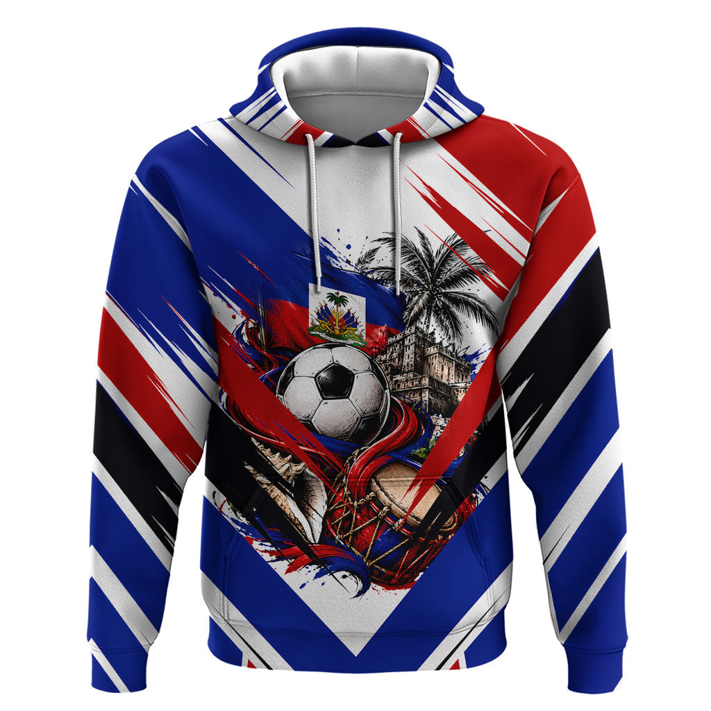 Haiti World Football Mondyal 2026 Zip Hoodie Pride Ayiti Caribbean Culture Patriotic Crest