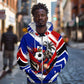 Haiti World Football Mondyal 2026 Zip Hoodie Pride Ayiti Caribbean Culture Patriotic Crest