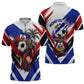 Haiti World Football Mondyal 2026 Zipper Polo Shirt Pride Ayiti Caribbean Culture Patriotic Crest