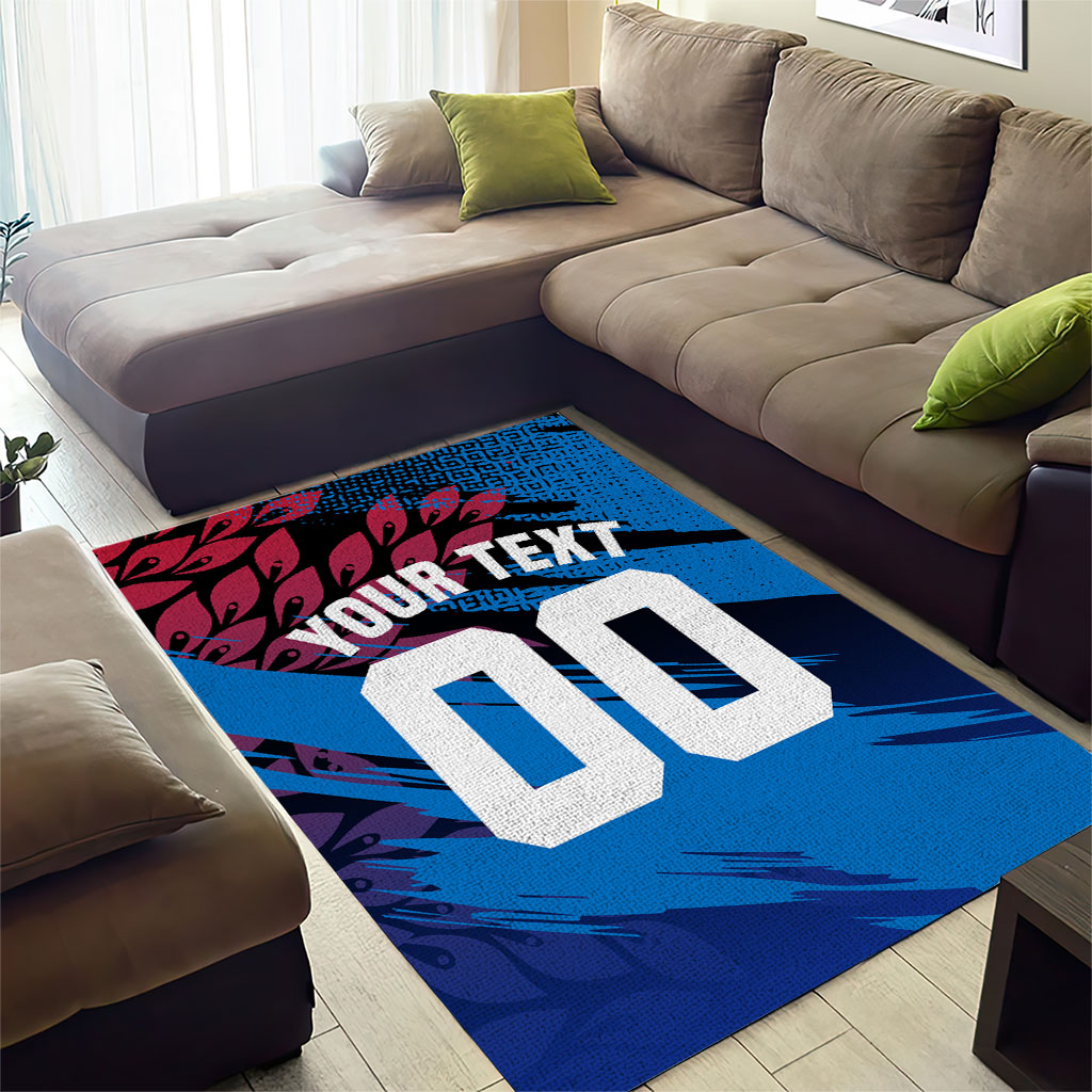 Personalized Antigua And Barbuda Cricket Area Rug Falcons Mascot Sport Style
