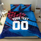Personalized Antigua And Barbuda Cricket Bedding Set Falcons Mascot Sport Style