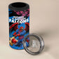 Personalized Antigua And Barbuda Cricket 4 in 1 Can Cooler Tumbler Falcons Mascot Sport Style