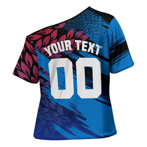 Personalized Antigua And Barbuda Cricket Cross Shoulder Shirt Falcons Mascot Sport Style