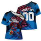 Personalized Antigua And Barbuda Cricket Cross Shoulder Shirt Falcons Mascot Sport Style
