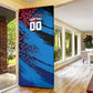 Personalized Antigua And Barbuda Cricket Door Cover Falcons Mascot Sport Style