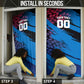 Personalized Antigua And Barbuda Cricket Door Cover Falcons Mascot Sport Style