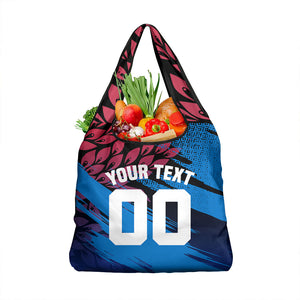 Personalized Antigua And Barbuda Cricket Grocery Bag Falcons Mascot Sport Style