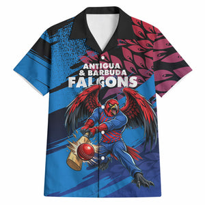 Personalized Antigua And Barbuda Cricket Hawaiian Shirt Falcons Mascot Sport Style