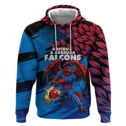 Personalized Antigua And Barbuda Cricket Hoodie Falcons Mascot Sport Style