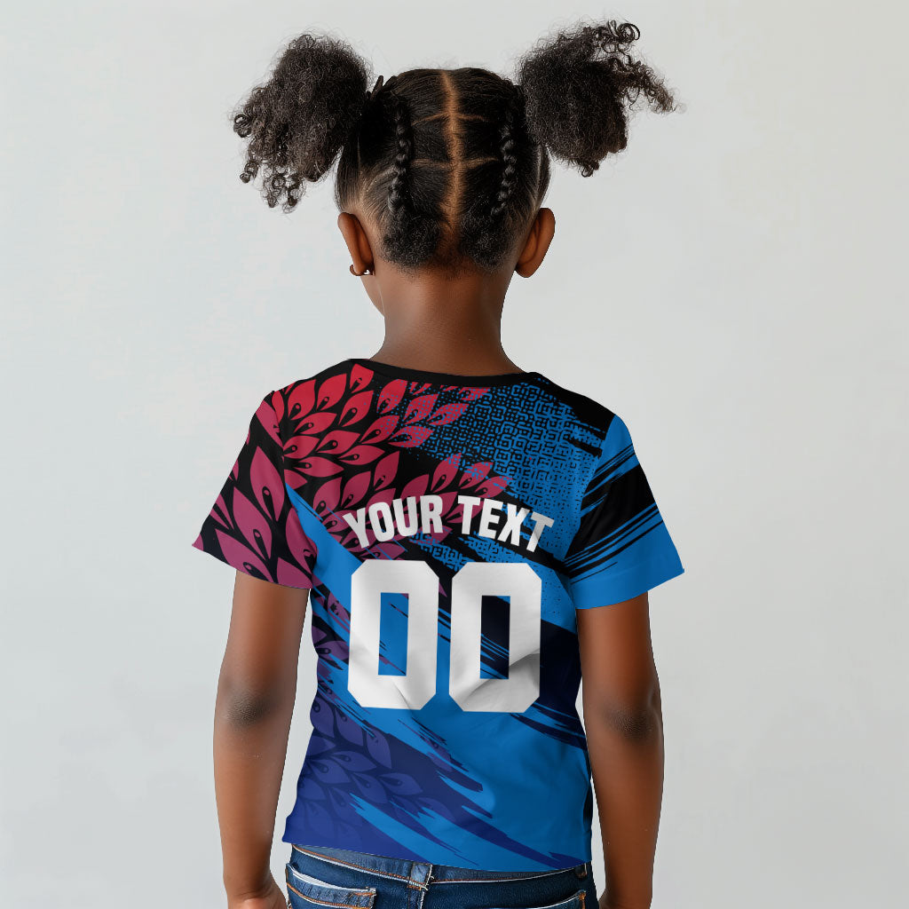 Personalized Antigua And Barbuda Cricket Kid T shirt Falcons Mascot Sport Style