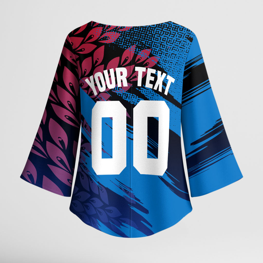 Personalized Antigua And Barbuda Cricket Kimono Sleeve Blouse Falcons Mascot Sport Style