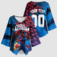 Personalized Antigua And Barbuda Cricket Kimono Sleeve Blouse Falcons Mascot Sport Style