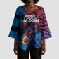 Personalized Antigua And Barbuda Cricket Kimono Sleeve Blouse Falcons Mascot Sport Style