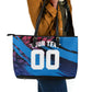 Personalized Antigua And Barbuda Cricket Leather Tote Bag Falcons Mascot Sport Style