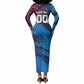 Personalized Antigua And Barbuda Cricket Long Sleeve Bodycon Dress Falcons Mascot Sport Style