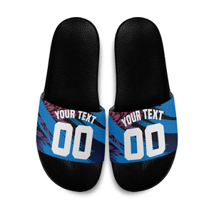 Personalized Antigua And Barbuda Cricket Slide Sandals Falcons Mascot Sport Style