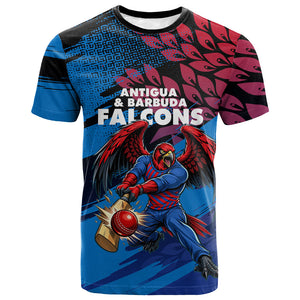Personalized Antigua And Barbuda Cricket T shirt Falcons Mascot Sport Style
