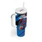 Personalized Antigua And Barbuda Cricket Tumbler With Handle Falcons Mascot Sport Style