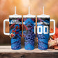 Personalized Antigua And Barbuda Cricket Tumbler With Handle Falcons Mascot Sport Style