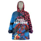 Personalized Antigua And Barbuda Cricket Wearable Blanket Hoodie Falcons Mascot Sport Style