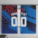Personalized Antigua And Barbuda Cricket Window Curtain Falcons Mascot Sport Style