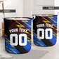Personalized Antigua And Barbuda Cricket Laundry Basket Falcons Caribbean Lightning Abstract Graphic