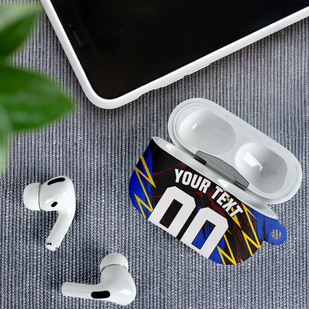 Personalized Antigua And Barbuda Cricket AirPods Case Falcons Caribbean Lightning Abstract Graphic