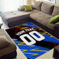 Personalized Antigua And Barbuda Cricket Area Rug Falcons Caribbean Lightning Abstract Graphic