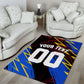 Personalized Antigua And Barbuda Cricket Area Rug Falcons Caribbean Lightning Abstract Graphic