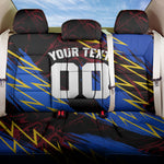 Personalized Antigua And Barbuda Cricket Back Car Seat Cover Falcons Caribbean Lightning Abstract Graphic