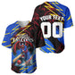 Personalized Antigua And Barbuda Cricket Baseball Jersey Falcons Caribbean Lightning Abstract Graphic