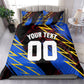 Personalized Antigua And Barbuda Cricket Bedding Set Falcons Caribbean Lightning Abstract Graphic