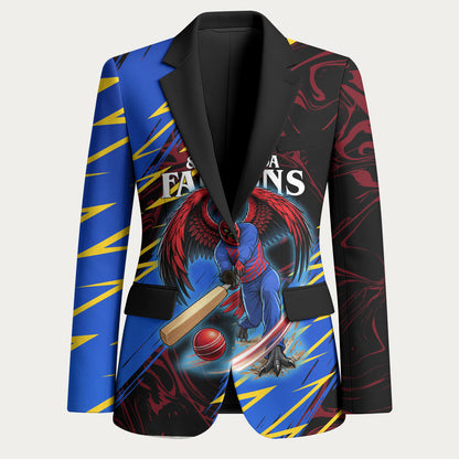 Personalized Antigua And Barbuda Cricket Blazer Falcons Caribbean Lightning Abstract Graphic