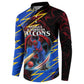 Personalized Antigua And Barbuda Cricket Button Sweatshirt Falcons Caribbean Lightning Abstract Graphic