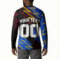 Personalized Antigua And Barbuda Cricket Button Sweatshirt Falcons Caribbean Lightning Abstract Graphic
