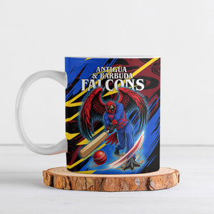 Personalized Antigua And Barbuda Cricket Ceramic Mug Falcons Caribbean Lightning Abstract Graphic