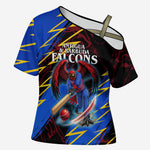 Personalized Antigua And Barbuda Cricket Cross Shoulder Shirt Falcons Caribbean Lightning Abstract Graphic
